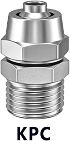 KPC Pneumatic Fast Tightening Joint Pipe PU Hose 4 6 8 10 12 Mm Thread 1/8" 3/8" 1/2" 1/4" Brass 1Pcs(8mm,1/8") in Kuwait