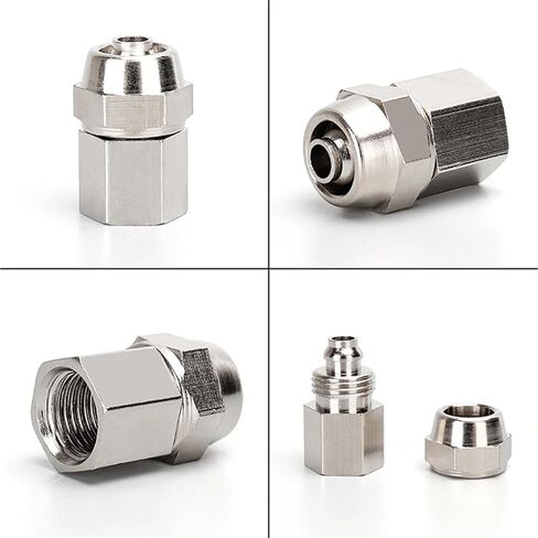 KPC Pneumatic Fast Tightening Joint Pipe PU Hose 4 6 8 10 12 Mm Thread 1/8" 3/8" 1/2" 1/4" Brass 1Pcs(8mm,1/8") in Kuwait