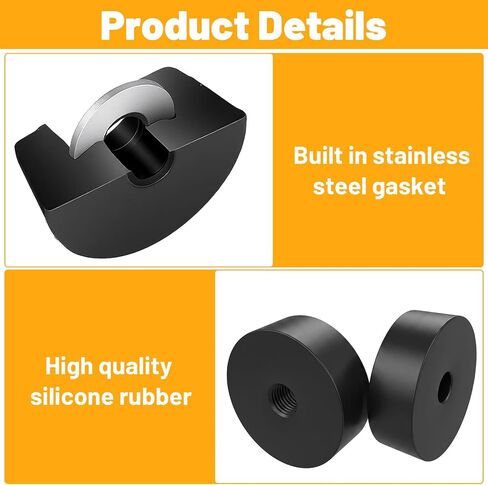 4 Pack Heavy-Duty Rubber Feet for Cutting Board with Screws, Cutting Board Rubber Feet for Speakers, Subwoofer, Guitar Amps, Furniture, Turntables in Kuwait
