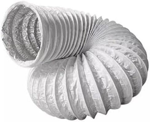 Flexible PVC Ducting Pipe with Aluminium Foil Lining for Tumble Dryer, Cooker Hood, and Extractor Fan - Universal 20cm Air Ventilation Duct Outlet in Saudi Arabia