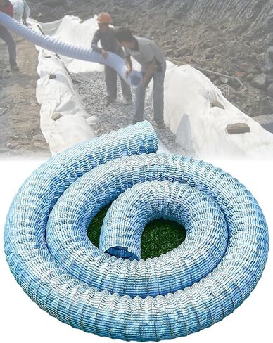 Flexible Underground Drainage Tube, Perforated Drain Pipe 5cm Or 2in Diameter Steel Wire Reinforced Multiple Sizes(400cm/13ft) in Saudi Arabia