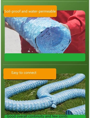 Flexible Underground Drainage Tube, French Drain Pipe for Garden and Lawn 5cm 8cm 10cm Diameter 1-10m Length(8x400cm/3x157.5in) in Saudi Arabia