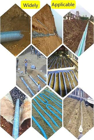 Flexible Underground Drainage Tube, French Drain Pipe for Garden and Lawn 5cm 8cm 10cm Diameter 1-10m Length(8x400cm/3x157.5in) in Saudi Arabia
