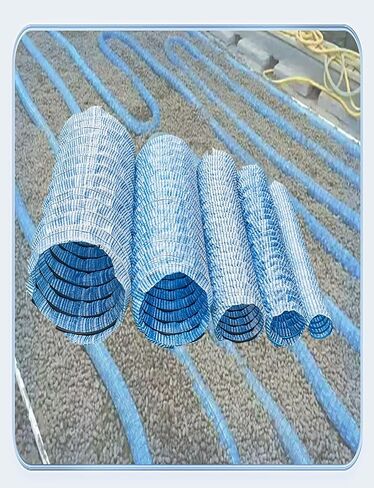 Flexible Underground Drainage Tube, Perforated French Drain Pipe Blue Multiple Sizes(D 8cm,L 1400cm) in Kuwait