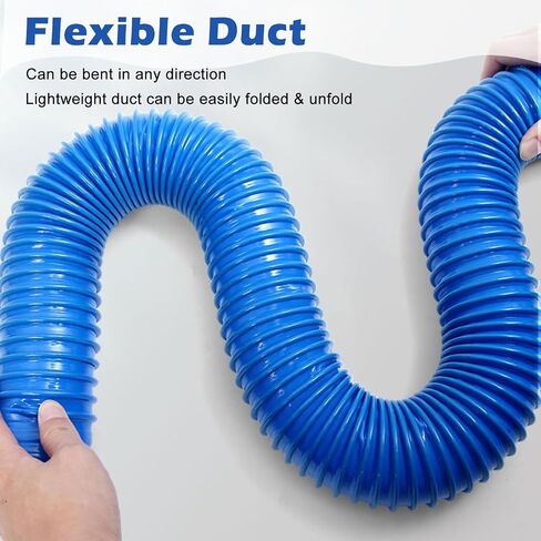 Flexible Blue Fume Extractor Duct Hose - 300mm (11.8in) x 4m (13ft) Ventilation Pipe for Dust Extraction, Dryer, Vacuum, HVAC, Flue, Puncture Resistant, High Efficiency in Saudi Arabia