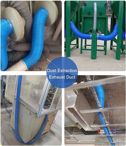Flexible Blue Fume Extractor Duct Hose - 300mm (11.8in) x 4m (13ft) Ventilation Pipe for Dust Extraction, Dryer, Vacuum, HVAC, Flue, Puncture Resistant, High Efficiency in Saudi Arabia