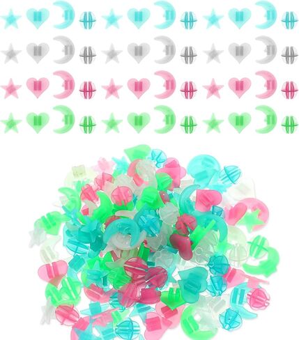 144 Pcs Colorful Bike Wheel Spoke Beads Glow In The Dark Decorations Girls Accessories Plastic Spokey Dokeys Clip Easily On Bicycle Spokes Bead Decoration for Make Noises Round Decor Christmas in Kuwait
