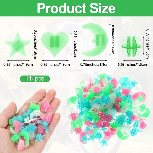 144 Pcs Colorful Bike Wheel Spoke Beads Glow In The Dark Decorations Girls Accessories Plastic Spokey Dokeys Clip Easily On Bicycle Spokes Bead Decoration for Make Noises Round Decor Christmas in Kuwait