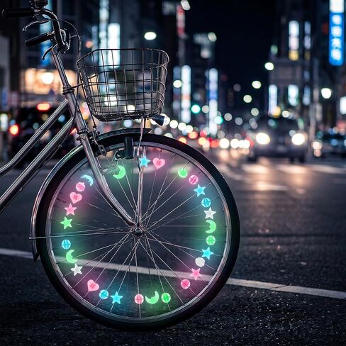144 Pcs Colorful Bike Wheel Spoke Beads Glow In The Dark Decorations Girls Accessories Plastic Spokey Dokeys Clip Easily On Bicycle Spokes Bead Decoration for Make Noises Round Decor Christmas in Kuwait