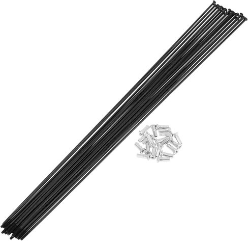 20 Set 14G Straight Pull Bicycle Spokes 295mm Straight Pull Bike Wheel Spokes Carbon Steel Black in Kuwait