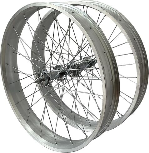 26" x 4 Fat Tire Bike Rim/Bicycle Wheel Set Heavy Duty 12 Gauge Spokes Wheel & 22T Single and Rotary Flywheel 7/8/9s Bicycle Rim Beach Cruiser Bike (Disc Brake) in Kuwait