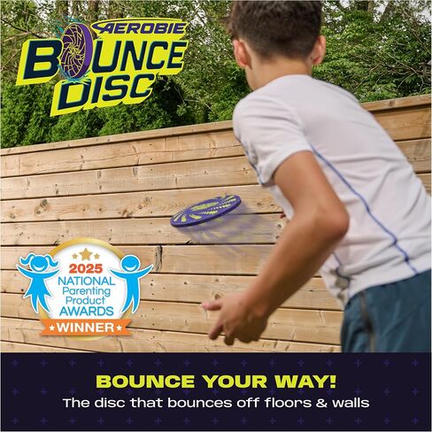 Aerobie Bounce Disc, Throwing Disc Toy for Kids, Backyard Toys, Outdoor Games for Adults & Family, Ages 5 & Up in Kuwait