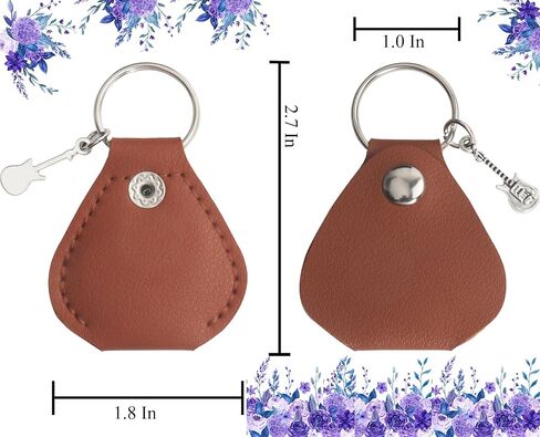 1pc Stainless Steel Guitar Pick Brown PU Leather Keychain I Couldn't Pick A Better Brother Festivals Anniversary Birthday Gift For Guitar Music Lovers Guitar Accessories in Kuwait