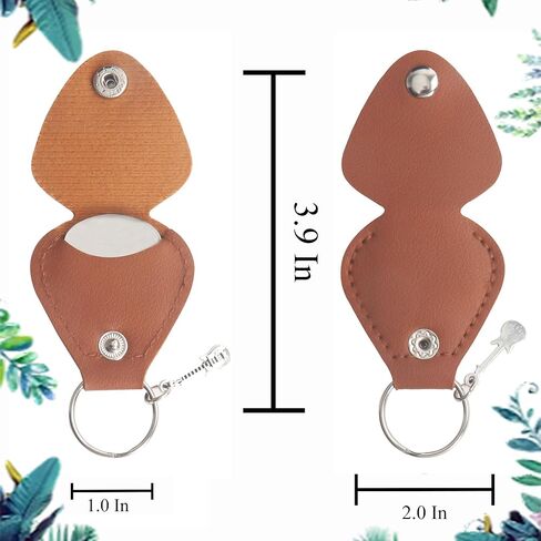 1pc Stainless Steel Guitar Pick Brown PU Leather Keychain I Couldn't Pick A Better Brother Festivals Anniversary Birthday Gift For Guitar Music Lovers Guitar Accessories in Kuwait