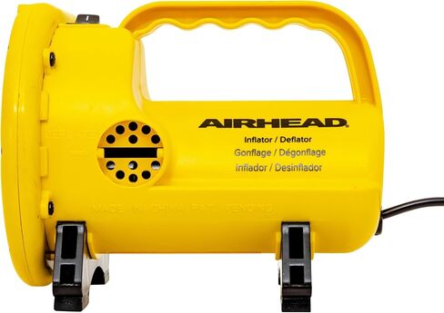 مضخة هواء ذات ضغط عالي من Airhead، 12 فولت، أصفر (AHP-12HP) وحبل سحب مكون من قسمين | حبل أنبوبي قابل للقطر 1-4 راكب، أقسام مزدوجة، قوة كسر 4,150 رطل، خيارات 50 قدمًا و60 قدمًا، يتضمن حارس الحبل in Kuwait