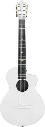 جيتار صوتي من ألياف الكربون من ناتاشا، سلسلة نايلون 38 بوصة - جيتار سلسلة كوزموس، جيتار متين خفيف الوزن مكون من 6 أوتار للمبتدئين واللاعبين المتوسطين والكبار (أسود) in Kuwait