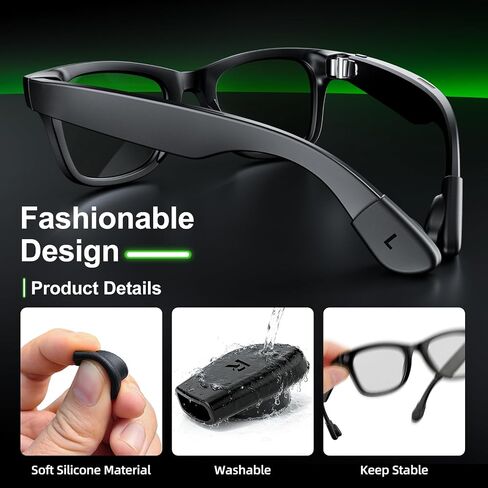 قبضة أذن النظارات متوافقة مع ملحقات النظارات الذكية Ray Ban Meta(Gen 1 & 2) Wayfarer/Skyler/Headliner/Blazer/Scriber Optics، ومقابض وسادة الأذن المصنوعة من السيليكون المضادة للانزلاق لنظارات Meta Gen 2 الذكية in Kuwait