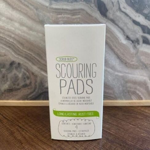 Scouring Pads/Scrub Buds - Stainless Steel - 4 Pack in Kuwait