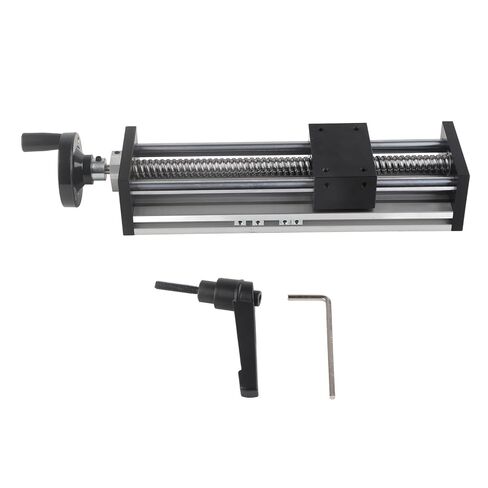Precision Linear Stage Manual Sliding Table 200mm Stroke Aluminum Alloy CNC Machined Guide Platform with Hand Wheel for Laboratory Industrial Automation Equipment (EBX1610) in Kuwait