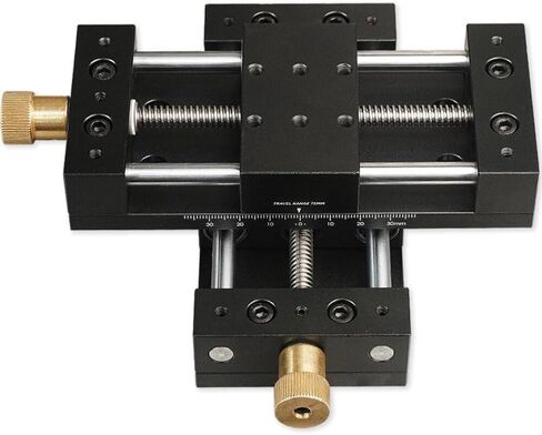 Router Table Plate For 75mm 120mm Travel Displacement Platform Precision Linear Stage Aluminum Alloy High Load Capacity Engraved Scale Lab Industrial Equipment（Type:#B) in Kuwait