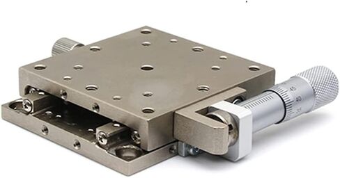 X-Axis 6.5mm Stroke Displacement Platform Manual Precision Fine-Tuning Mobile Sliding Table Stainless Steel(LBX60-L) in Kuwait
