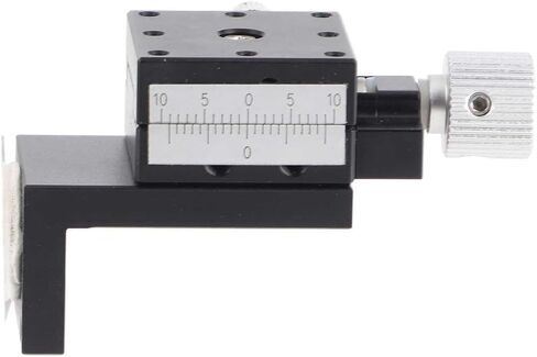 Z Axes Linear Stage Manual Twist Fine Tune Platform, Dovetail Sliding Table ZFES25 25x25mm, High Accurate Gear Handle Control, Aluminum Alloy Material, for Optical and Measuring in Kuwait