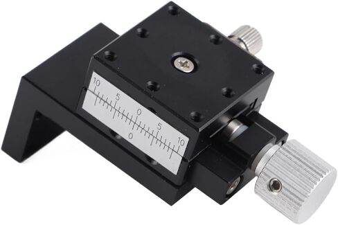 Z Axes Linear Stage Manual Twist Fine Tune Platform, Dovetail Sliding Table ZFES25 25x25mm, High Accurate Gear Handle Control, Aluminum Alloy Material, for Optical and Measuring in Kuwait