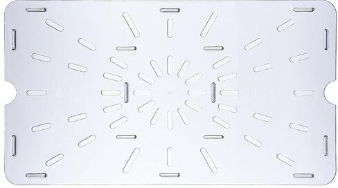 Soro Essentials- Full Size Polycarbonate Food Pan Footed Drain Shelf Clear Color- Plastic Grate Food Drain Tray Drain Pan Drain Tray for Food Fruit Vegetables Sink Teapot Dish Kitchen Restaurant Hotel in Kuwait