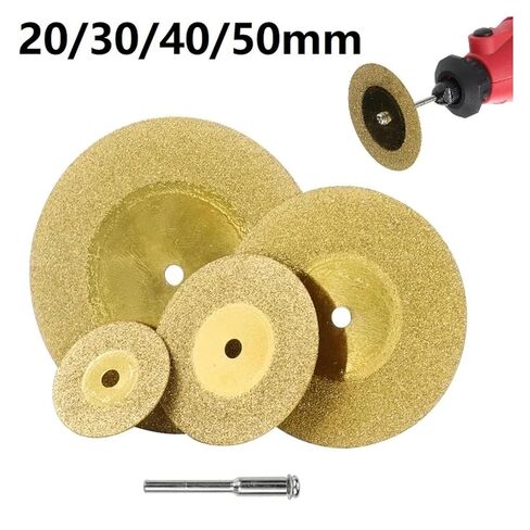 5pcs 20/30/40/50mm Diamond Cutting Disc for Rotary Tools Coated Circular Saw Blade for Cutting Gemstone Glass Ceramic in Kuwait