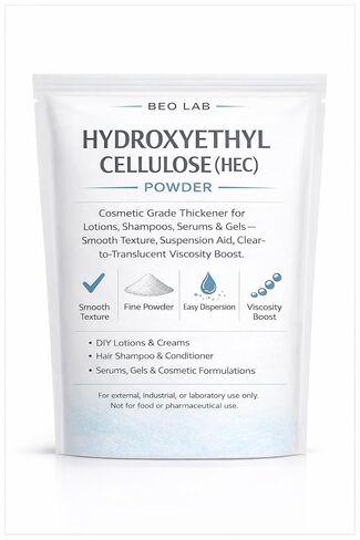 Hydroxyethyl Cellulose (HEC) Powder – 8 Oz 227 g High Viscosity Cosmetic Grade Thickener for Lotions, Shampoos, Gels & Serums – Smooth Texture & Suspension Aid (8 oz - 227 Grams) in Kuwait