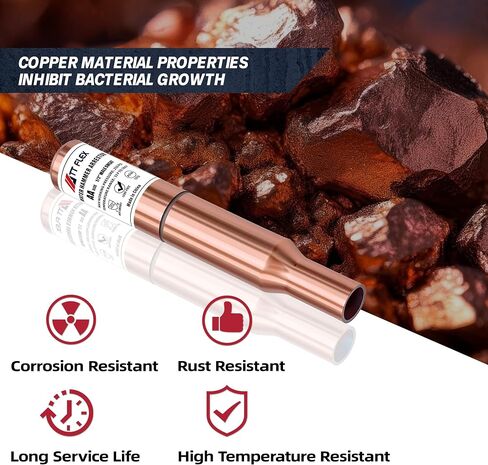 TT FLEX Copper Water Hammer Arrestor 1/2 Inch Straight Male Sweat, Ideal for Copper Pipes and Plumbing System, 2 Pack in Kuwait