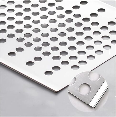 Stainless Steel Perforated Plate,Stainless Steel Perforated Sheet, 0.8mm Thick Metal Plate, 70x120 cm, Durable & Versatile for DIY Projects, Construction, Ventilation Grilles, Heavy Duty App in Kuwait