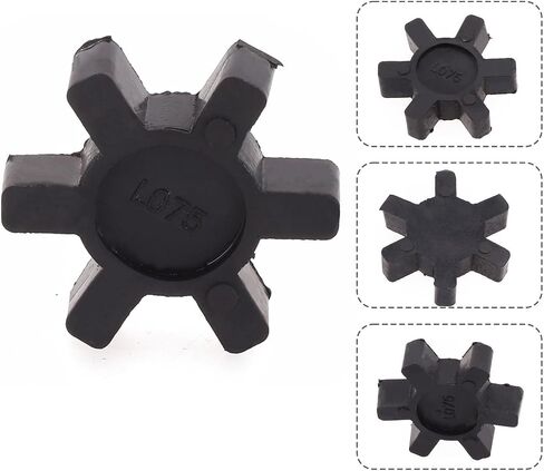 Urethane Jaw Coupler Insert Model, L75 44mm Black Flexible Coupling Part for Machinery Conveyor Pumps in Kuwait