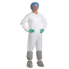 أغطية مسامية دقيقة من Medline NONCV940L قابلة للتنفس، معصم/كاحل مرن، خالية من اللاتكس، كبير، أبيض (عبوة من 25 قطعة) in Kuwait