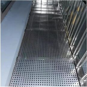 Stainless Steel Perforated Plate,304 Stainless Steel Perforated Plate, 10mm Hole Diameter Balcony Fence Sheet, Anti-Theft Window Backing, Durable Metal Sheet for Security & Ventilation in Kuwait