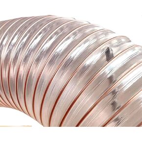 Puncture Resistant Flexible Dust Collector Hose, Lightweight Extraction Ducting Tube with Sealing Clamp for Factories - 3.3ft Length, 10.2in Diameter Dust Extractor in Kuwait