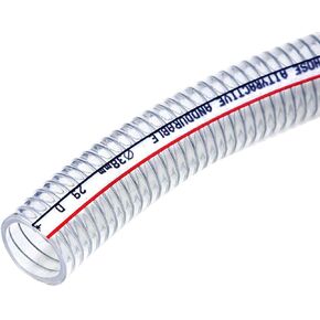 PVC Steel Wire Hose 1 Meter 2.5mm Wall ID 10mm/13mm Clamps for Water Oil Air Transfer(ID 10mm) in Kuwait