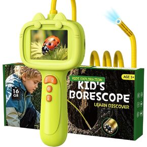 Kids Borescope Snake Camera with Light,Outdoor STEM Science Toys(16G Card Include), Nature Educational Exploration Toy Great Gifts for 4 5 6 7 8 9 10 Years Old Boys and Girls Birthday Camp Christmas in Kuwait