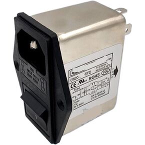 CW2C-6A/3A/10A-T Double Insurance Left and Right Installation Power Filter Switch Socket Single Phase 220V AC T Interference(CW2C-10A-T F2) in Kuwait