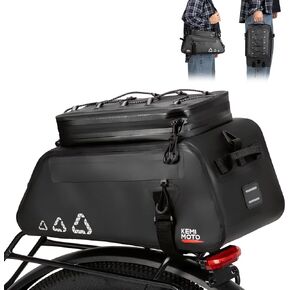 KEMIMOTO Bike Bags for Bicycle Rear Rack, 13L Water Resistant Ebike Trunk Bag Backseat Carrier Storage Backpack with Reflector & Adjustable Shoulder Strap for Cycling Commuter Travel Outdoor in Kuwait