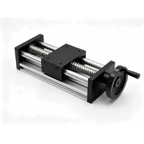 المرحلة الخطية، المحرك اللولبي الكروي 100 مم مع عجلة يدوية لـ CNC | استبدال OK648-100mm - تتيح العجلة اليدوية الضبط الدقيق الدقيق؛ كتلة الشريحة الحاملة للكرة تضمن سلاسة in Kuwait