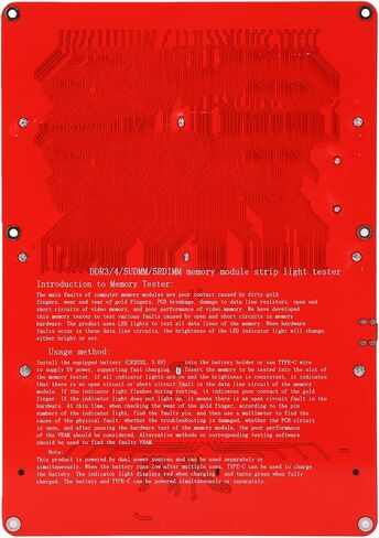 Hilitand Memory Tester, Diagnostic Tool for DDR3 DDR4 DDR5 RAM, with LED Indicators for Open Short Circuit Detection, Compatible with Desktop Server Computers in Kuwait
