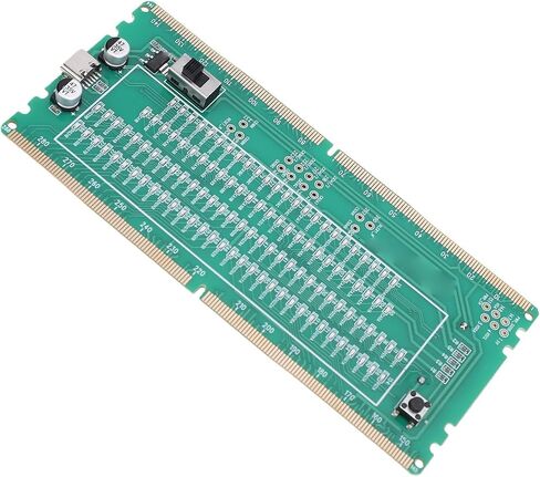 جهاز اختبار الذاكرة DDR5 من WALFRONT، محلل تشخيص الذاكرة DDR5 RDIMM مع مؤشرات LED للكشف عن الدائرة القصيرة المفتوحة، متوافق مع اللوحات الأم لسطح المكتب in Kuwait