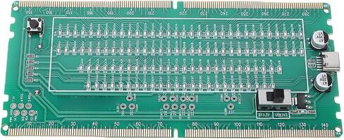 جهاز اختبار الذاكرة DDR5 من WALFRONT، محلل تشخيص الذاكرة DDR5 RDIMM مع مؤشرات LED للكشف عن الدائرة القصيرة المفتوحة، متوافق مع اللوحات الأم لسطح المكتب in Kuwait
