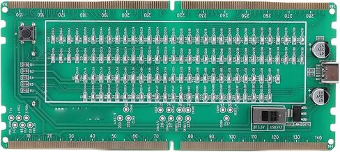 جهاز اختبار الذاكرة DDR5 من WALFRONT، محلل تشخيص الذاكرة DDR5 RDIMM مع مؤشرات LED للكشف عن الدائرة القصيرة المفتوحة، متوافق مع اللوحات الأم لسطح المكتب in Kuwait