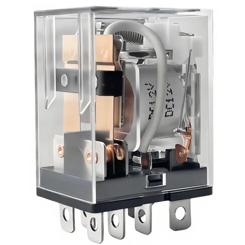 HHC68AL-2Z/HHC68A-2Z 12V DC Relay W/Light DPDT 8-Pin 2 Form C 10A 240VAC/24VDC للوحات التحكم HVAC مقبس صناعي PCB Mount متوافق مع نمط JQX-13F-2Z/NNC68A-2Z in Kuwait