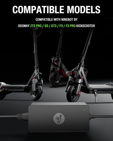 شاحن أصلي 3.9A لـ Segway Ninebot MAX G3, F3, F3 Pro, GT3, ZT3 Pro | شاحن سريع معتمد من UL CE بقوة 210 واط، واستبدال محول الطاقة 53.6 فولت 3.9 أمبير لبطارية ليثيوم 48 فولت in Kuwait