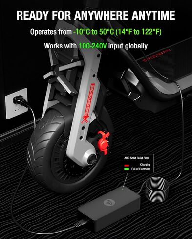 شاحن أصلي 3.9A لـ Segway Ninebot MAX G3, F3, F3 Pro, GT3, ZT3 Pro | شاحن سريع معتمد من UL CE بقوة 210 واط، واستبدال محول الطاقة 53.6 فولت 3.9 أمبير لبطارية ليثيوم 48 فولت in Kuwait