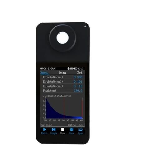HPCS320D يده LED مطياف الإضاءة متر 380-780nm 3.5 بوصة LCD CCT Lux-Ra اختبار in Kuwait