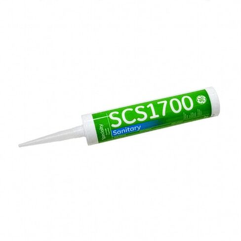 GE Silicones SCS1700 100% سيليكون مانع التسرب، أبيض، خرطوشة 10.1 أونصة سائلة، 12 عبوة، سدادة مرنة مقاومة للماء لختم المطبخ والحمام، والاستحمام، والأحواض، والبلاط، والأحواض وختم التركيبات in Kuwait